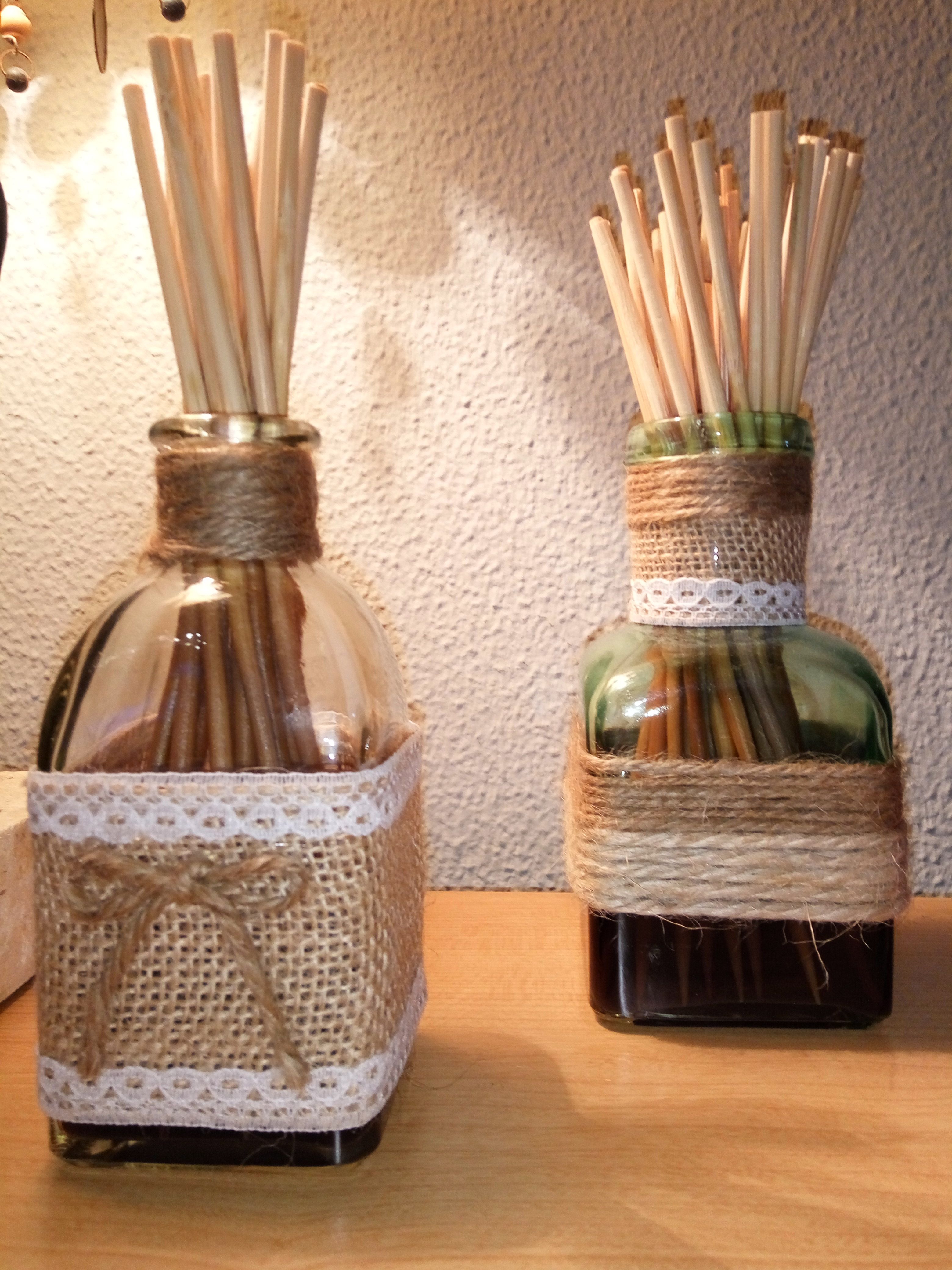 Reciclar botellas de cristal para ambientador Mikado