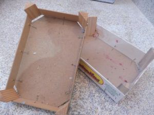 Reciclando cajas de fresa